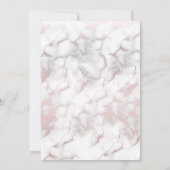 Glam Roos Goud Roze Schedel Marmer Sweet 16 Kaart (Achterkant)