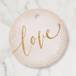 Glam roos gouden blos kalligrafie liefde monogram bedankjes labels