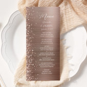 Glam Roos Gouden Glitter Brushed Metal Wedding Menu