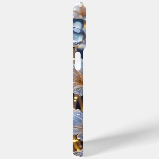 Glam Roos Gouden Glitter Elegante Monogram iPhoneC Case-Mate iPhone Case (Achterkant / Rechts)