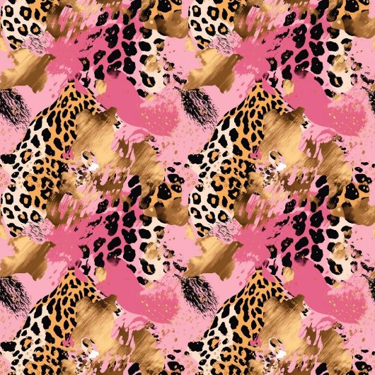 Glam roos gouden waterverf luipaard skin fleece