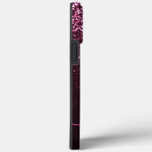 Glam Roos Roze Glitter Moderne Manuscript Monogram Case-Mate iPhone Case (Achterkant / Rechts)