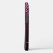 Glam Roos Roze Glitter Moderne Manuscript Monogram Case-Mate iPhone Case (Achterkant / Rechts)