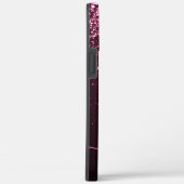 Glam Roos Roze Glitter Moderne Manuscript Monogram Case-Mate iPhone Case (Achterkant / Rechts)