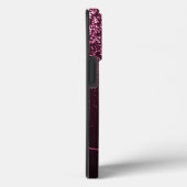 Glam Roos Roze Glitter Moderne Manuscript Monogram Case-Mate iPhone Case (Achterkant / Rechts)