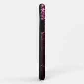 Glam Roos Roze Glitter Moderne Manuscript Monogram Case-Mate iPhone Case (Achterkant/rechts)