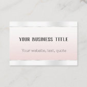 Glam Roos Wit Zilver Snake Monogram Visitekaartje (Achterkant)