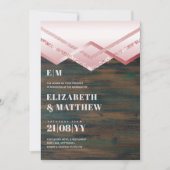 Glam Rosegold DECO Wedding Invite Modern Chic (Voorkant)