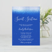 Glam Royal Blue Sweet 16 Kaart (Staand voorkant)