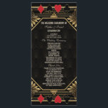 Glam Royal Gold Black Casino Poker Bruiloft Programmakaart<br><div class="desc">Uniek Casino Royale en Great Gatsby thema kaart ontwerp. Het beschikt over  art deco stijl,  een Roaring 1920's oude Hollywood lijst,  speelkaarten pakken op gouden zwarte Art Deco patroonachtergrond. Gebruik de tool Personaliseren om uw gegevens toe te voegen. Voor meer,  bezoek alsjeblieft,  mijn Casino Art Deco Gold Collectie.</div>
