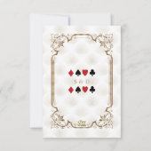 Glam Royal Goud Witte Art Deco 1920 Huwelijk RSVP Kaartje (Achterkant)
