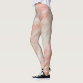 Glam Roze Abstract Marmeren Patroon Leggings (Links)