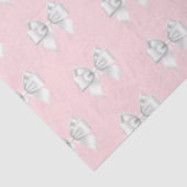 Glam Roze Aqua Blauwe Tiffany Thema Witte Strik Tissuepapier (Detail)