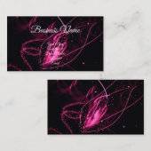 Glam Roze & Black Calligraphy Consultant Modern Visitekaartje (Voorkant / Achterkant)