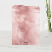 Glam Roze Blush Roze Vos Konijn Kerstmis Kaart (Achterkant)