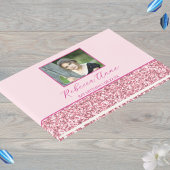 Glam Roze Eenvoudige Elegante Foto Bat Mitzvah Gastenboek