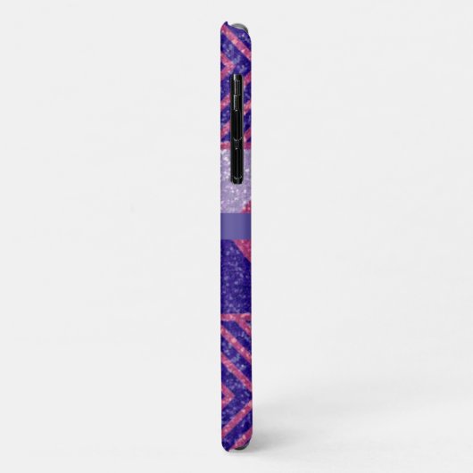 Glam roze en Paarse geometrische Case-Mate iPhone Case (Achterkant/links)