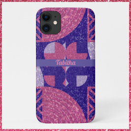 Glam roze en Paarse geometrische Case-Mate iPhone Case