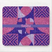 Glam Roze en Paarse geometrische Muismat (Voorkant)