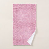 Glam Roze en Witte gemarmerde keukenset Bad Handdoek (Handdoek)