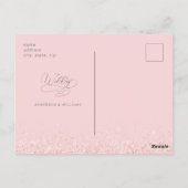 Glam Roze en Zilver Glitter Weddenschap Save the D Briefkaart (Achterkant)