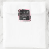 Glam roze en zwart ingrediënt labels (Tas)
