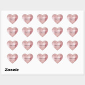 Glam Roze Glans Sparkel Hart Sticker (Vel)