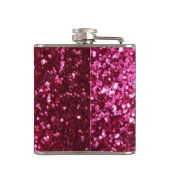 Glam Roze Glitter Celtic Heart Flask Heupfles (Achterkant)