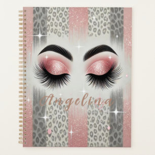 Glam Roze Glitter Wimpers Planner