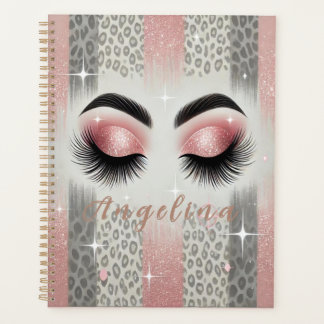 Glam Roze Glitter Wimpers Planner