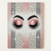 Glam Roze Glitter Wimpers Planner (Achterkant)