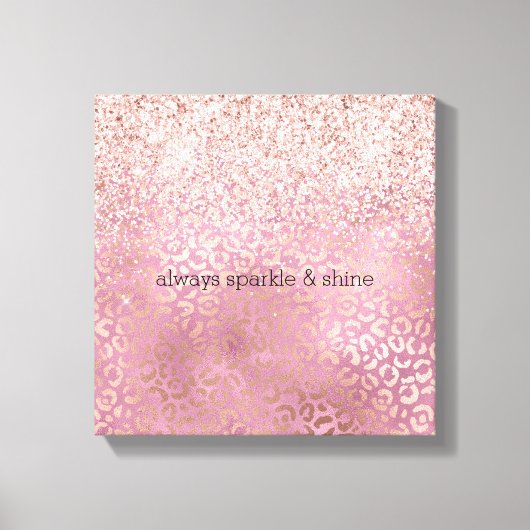 Glam Roze Glitzy Glitter Leopard Print (Voorkant)