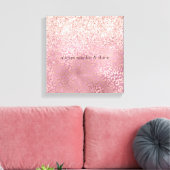 Glam Roze Glitzy Glitter Leopard Print (Insitu (Woonkamer))
