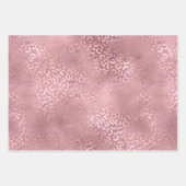 Glam Roze Glitzy Glitter Leopard Print Inpakpapier Vel (Voorkant 2)