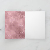Glam Roze Glitzy Glitter Leopard Print Kaart (Binnen)