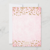 Glam Roze & Gold Glitter Graduparty Kaart (Achterkant)