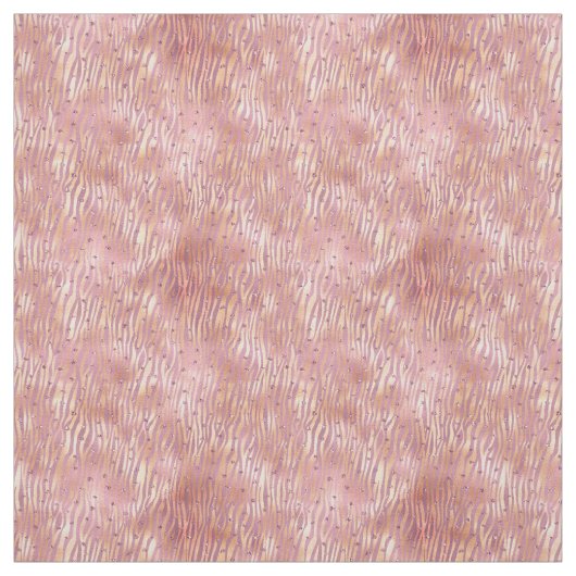 Glam Roze Gold Zebra Afdrukken Stof (Swatch)