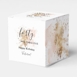 Glam roze goud 40 en verbluffend 40e verjaardag bedankdoosjes