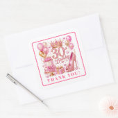 Glam Roze Goud Glitter 30th Verjaardag Stickers (Envelop)