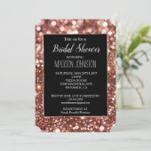 Glam Roze Goud Glitters Zwart  Kaart (Staand voorkant)