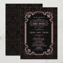 Glam Roze Goud Great Gatsby Sweet Sixteen