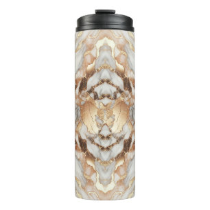 Glam Roze Goud Luxe Marmer Thermosbeker