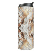 Glam Roze Goud Luxe Marmer  Thermosbeker (Gedraaid links)