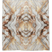 Glam Roze Goud Luxe Modieuze Marmer Douchegordijn (Voorkant)