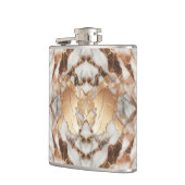 Glam Roze Goud Luxe Modieuze Marmer Heupfles (Links)