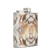Glam Roze Goud Luxe Modieuze Marmer Heupfles (Rechts)