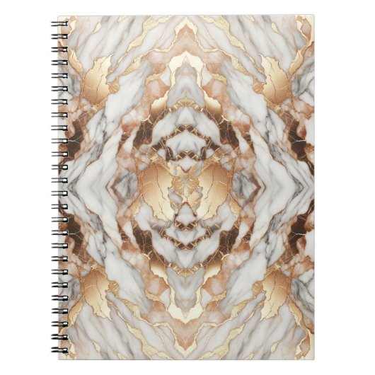 Glam Roze Goud Luxe Modieuze Marmer Notitieboek (Voorkant)