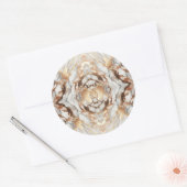 Glam Roze Goud Luxe Modieuze Marmer Ronde Sticker (Envelop)