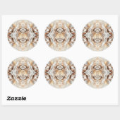 Glam Roze Goud Luxe Modieuze Marmer Ronde Sticker (Vel)