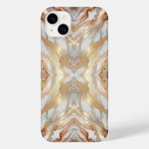 Glam Roze Goud Luxe Trendy Marmer Vlinder Case-Mate iPhone 14 Plus Hoesje